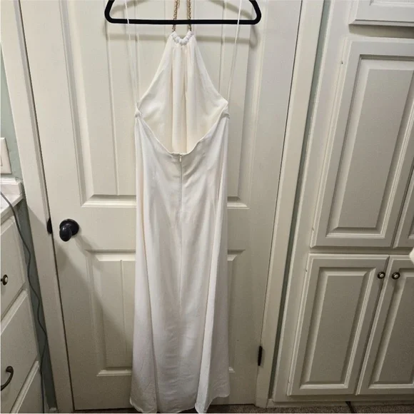Banana Republic Halter Dress Cream Maxi Size 10 EUC - Picture 8 of 13